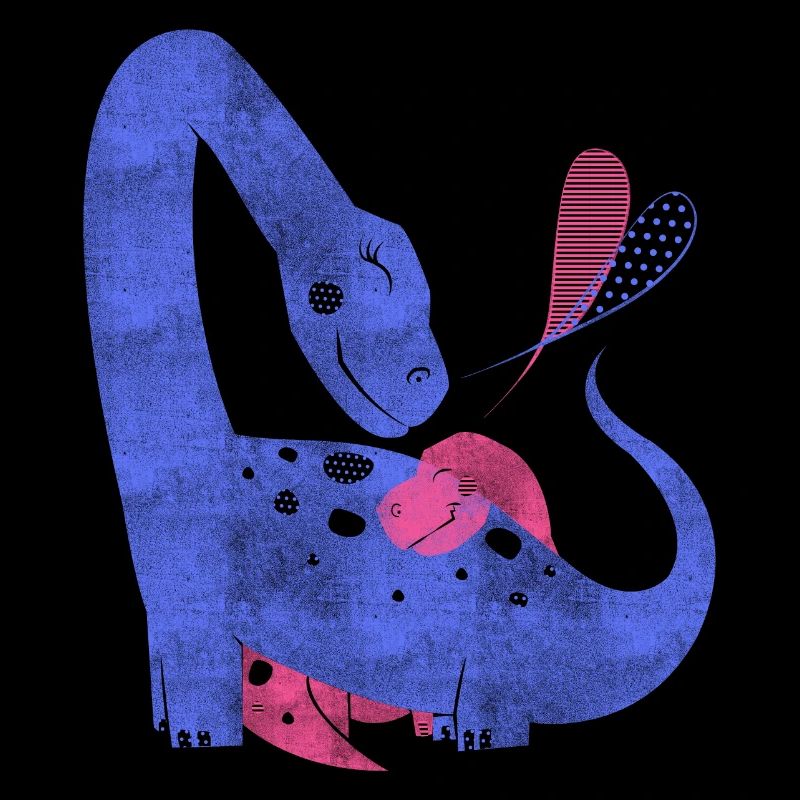 Dino-Mutter und Kind- Liebe