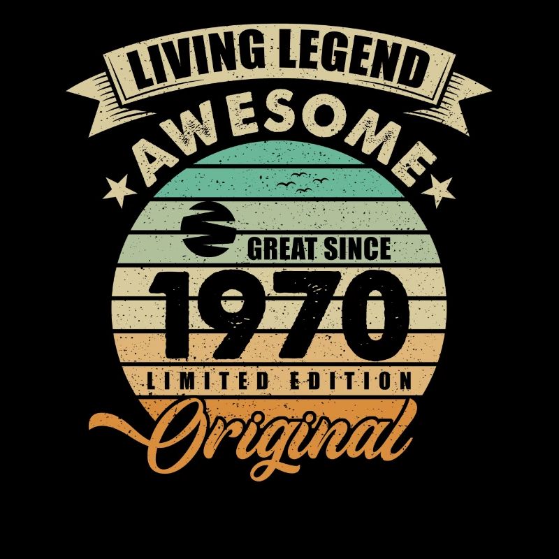 1970 Anniversaire Rétro Orginal