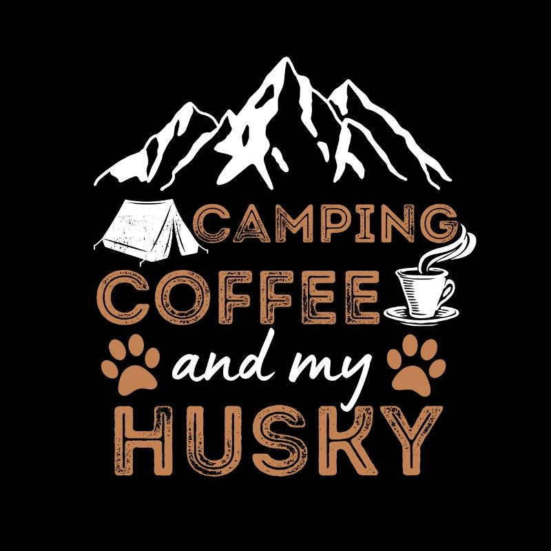 Husky Kaffee Camping Hund Cafe