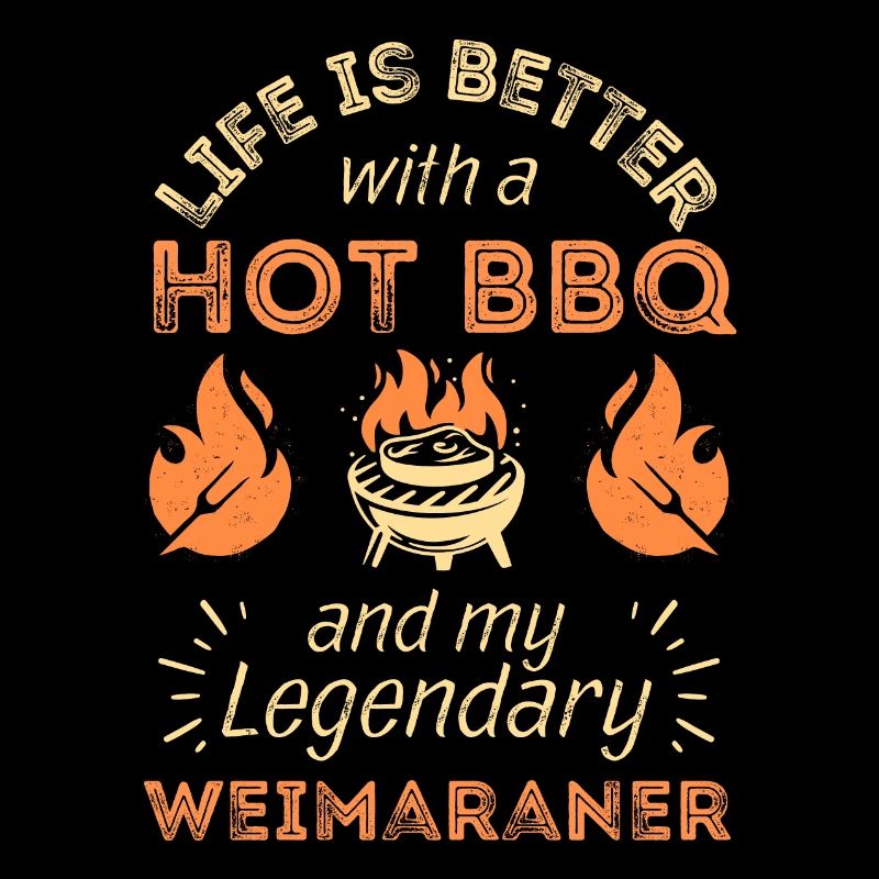 BBQ grilling and Weimaraner lovers