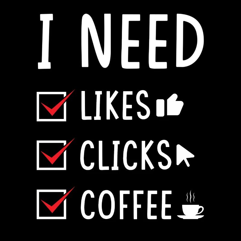 Social Media Likes Clicks Coffee