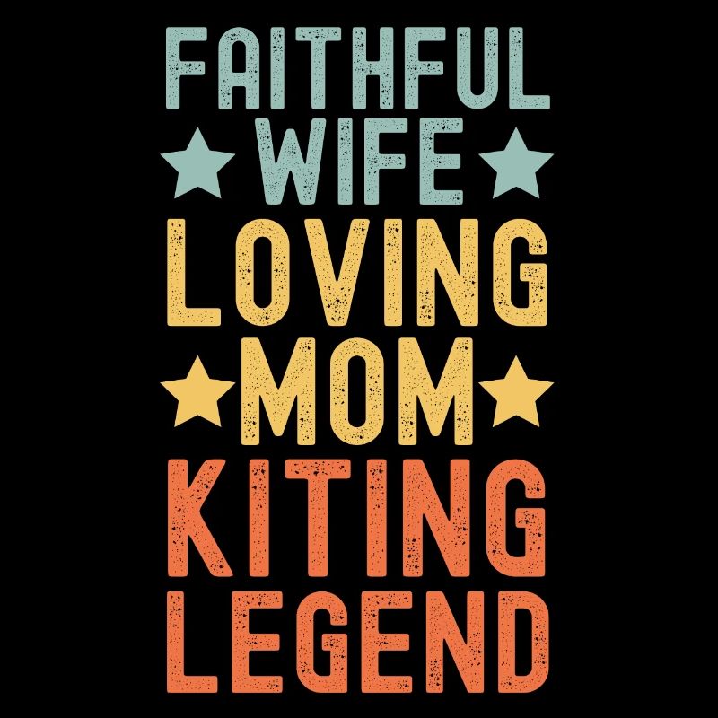 Ehefrau Mutter Kite Surfen Legende Retro Vintage