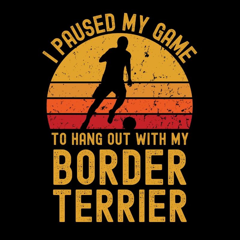 Fußball und Border-Terrier