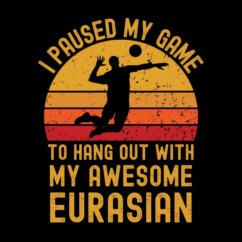 Volleyball und Eurasier