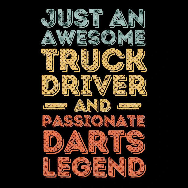 Chauffeur de camion Darts rétro