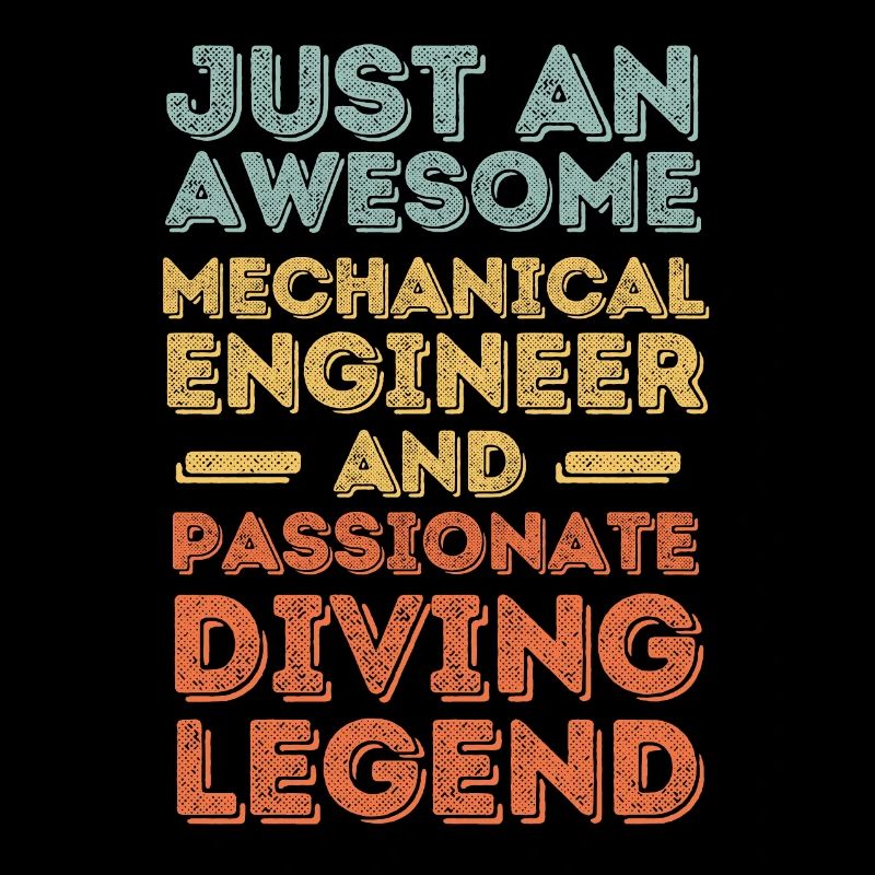 Mechanical Engineer Diving retro