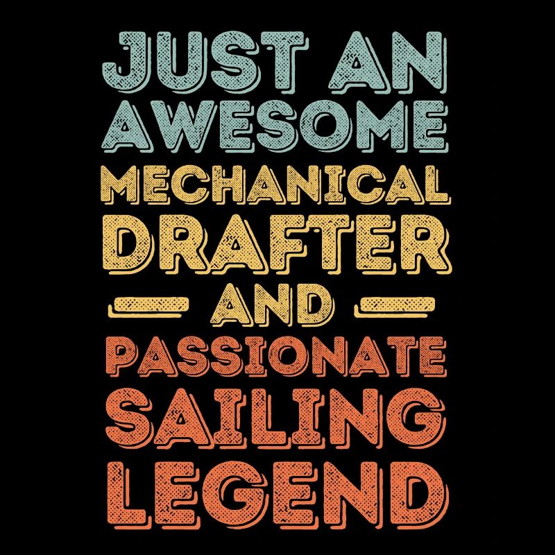 Technical draughtsman sailing retro