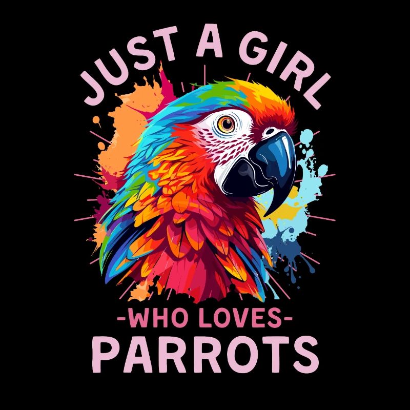 Colorful parrot saying