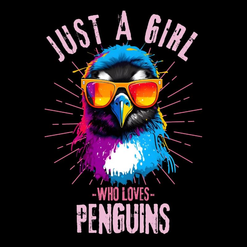 Bunter Pinguin mit Sonnenbrille