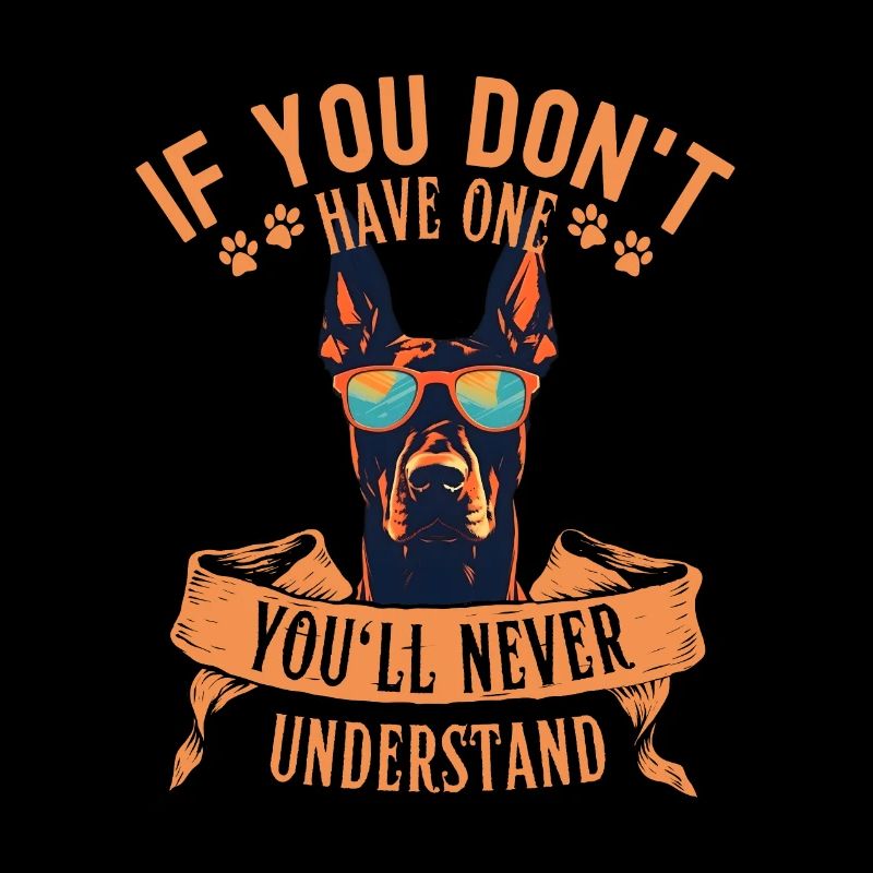 Doberman avec des lunettes de soleil