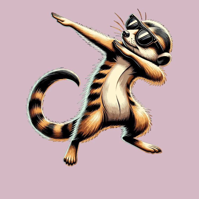 Dabbing Erdmännchen mit Sonnenbrille Cool Erdmännchen