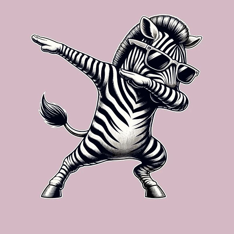 Cool Zebra Dabbing Dance Move Zebra