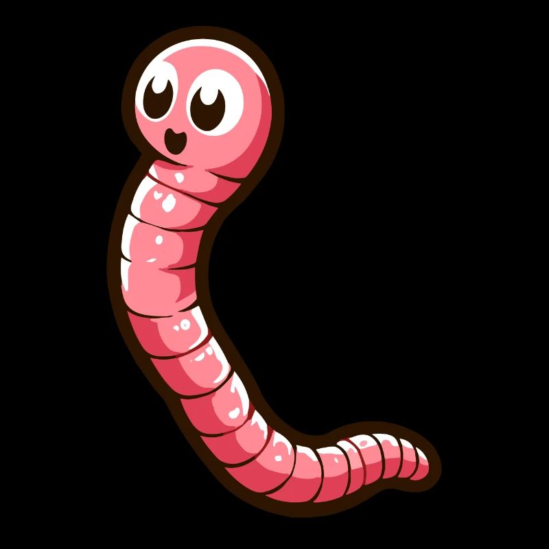 Erdwurm Lustige Cartoon-Figur