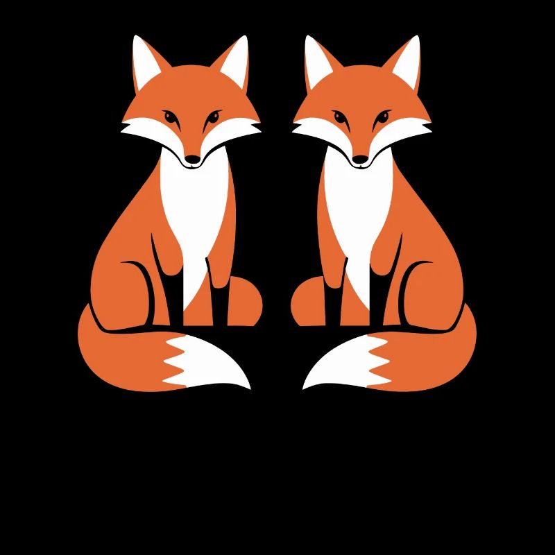 Zwei Füchse Fox Artistic Design