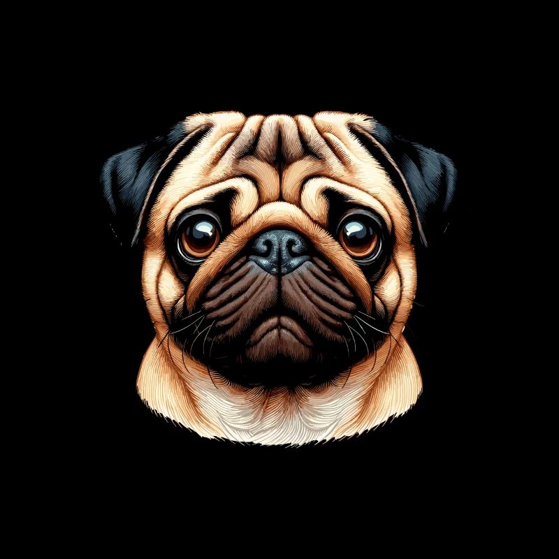 Visage de chien - Carlin