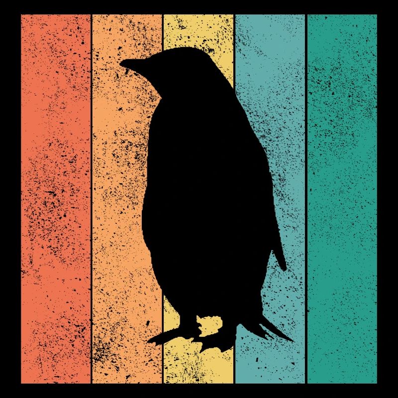 Penguin Penguins Animal Ice Pôle Sud Retro Gift