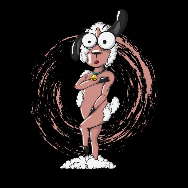 nacktes geschorenes Schaf