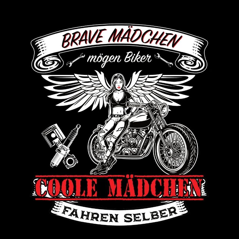 Brave Mädchen mögen Biker