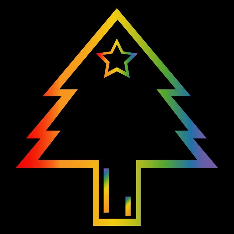 LGBT lgbtqi queer Weihnachtsbaum Regenbogen