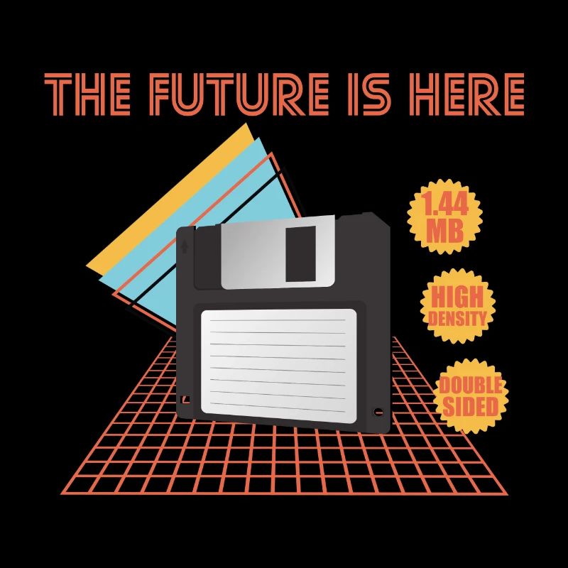 Floppy Disc The Future Is Here Vintage Design