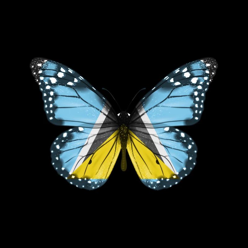 Papillon Drapeau De Ste Lucie