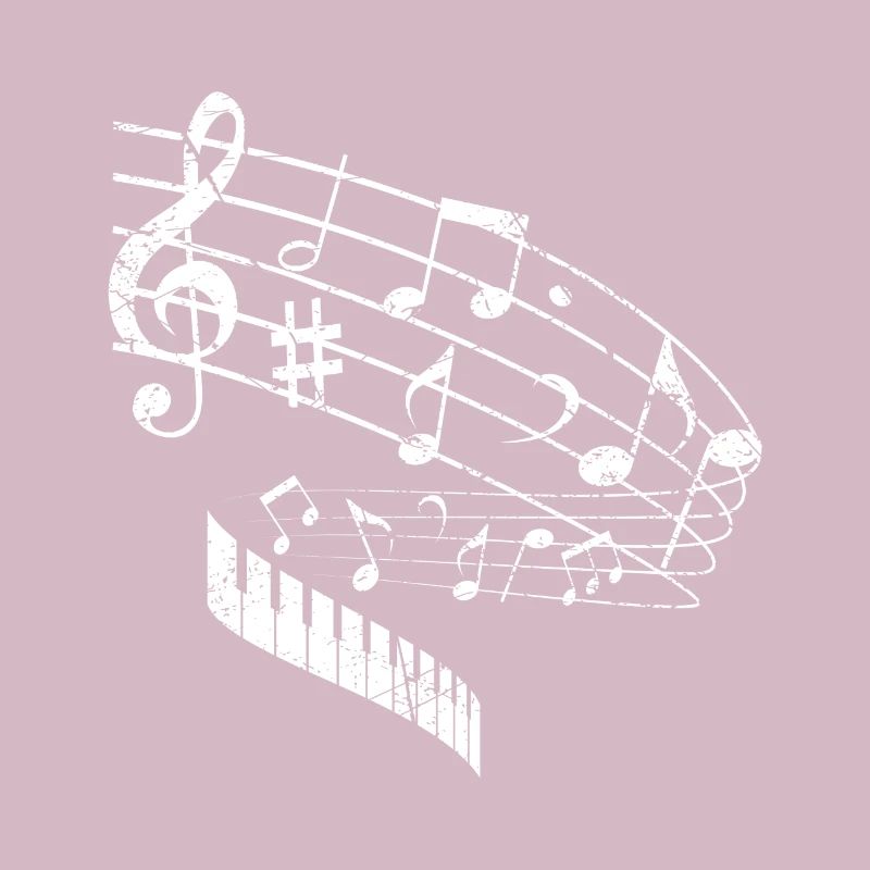 Partition de piano cadeau clé de piano à queue