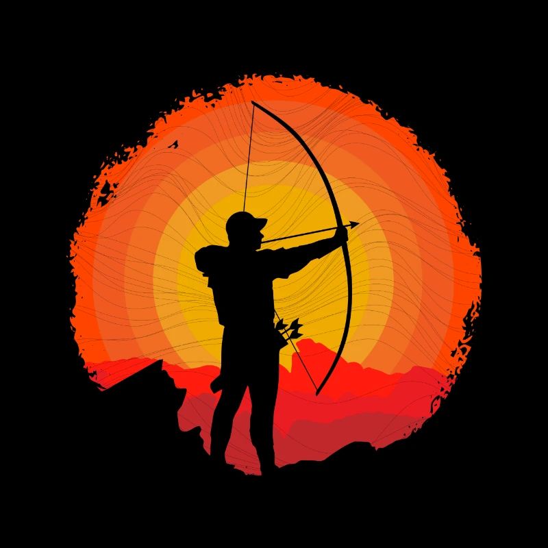 Bogenschütze Bogenschießen Silhouette Geschenk