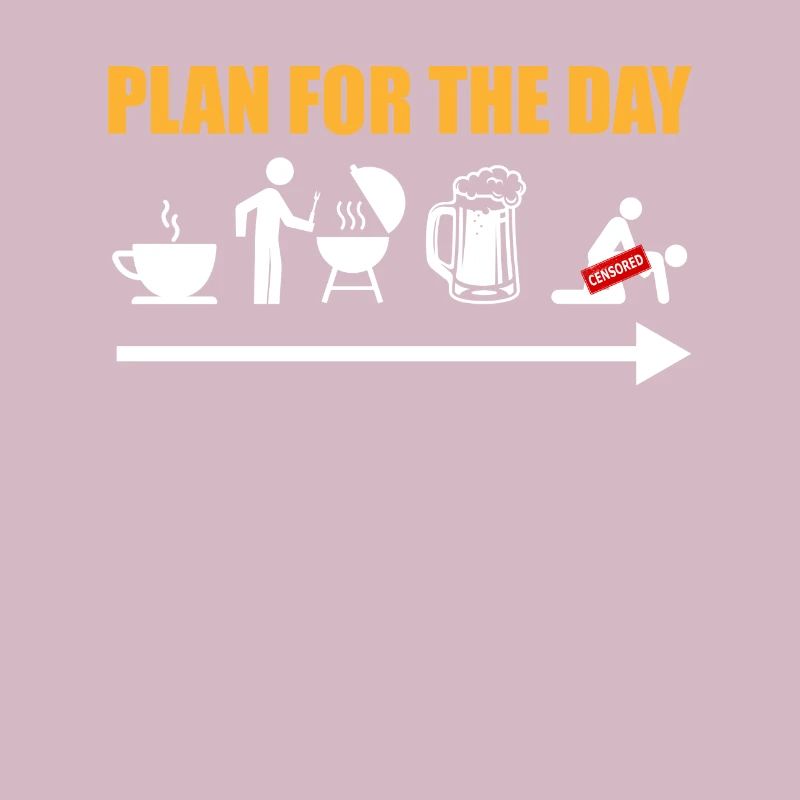 Plan for the day Café Grillen Bière Beischlaf