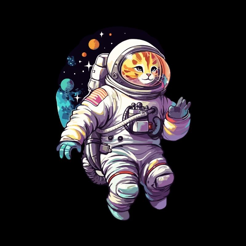 Cat Space Astronaut