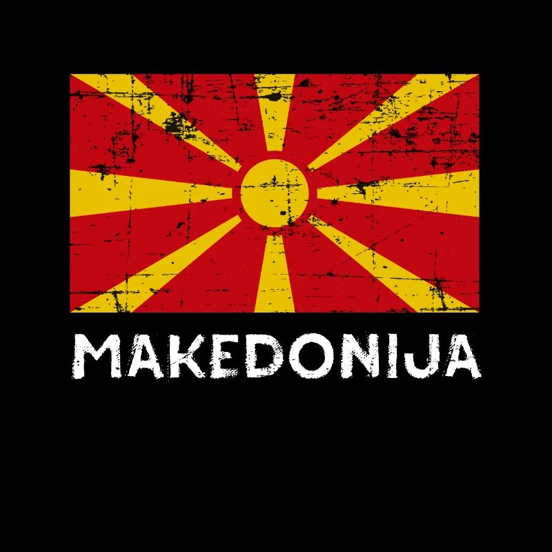 Drapeau en détresse de la Macédoine macédonienne