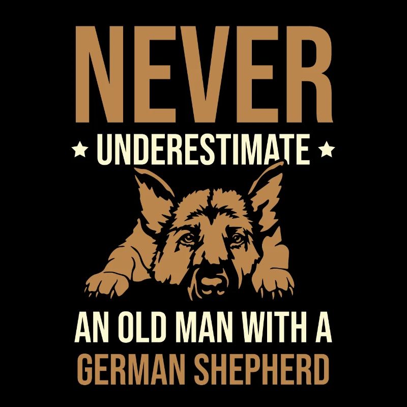 Unterschätze niemals einen alten Mann mit einem deutschen Hirten