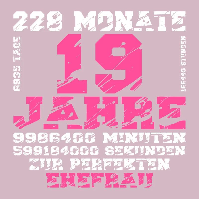 Perlmutthochzeit Hochzeitstag 19 Jahre Ehefrau