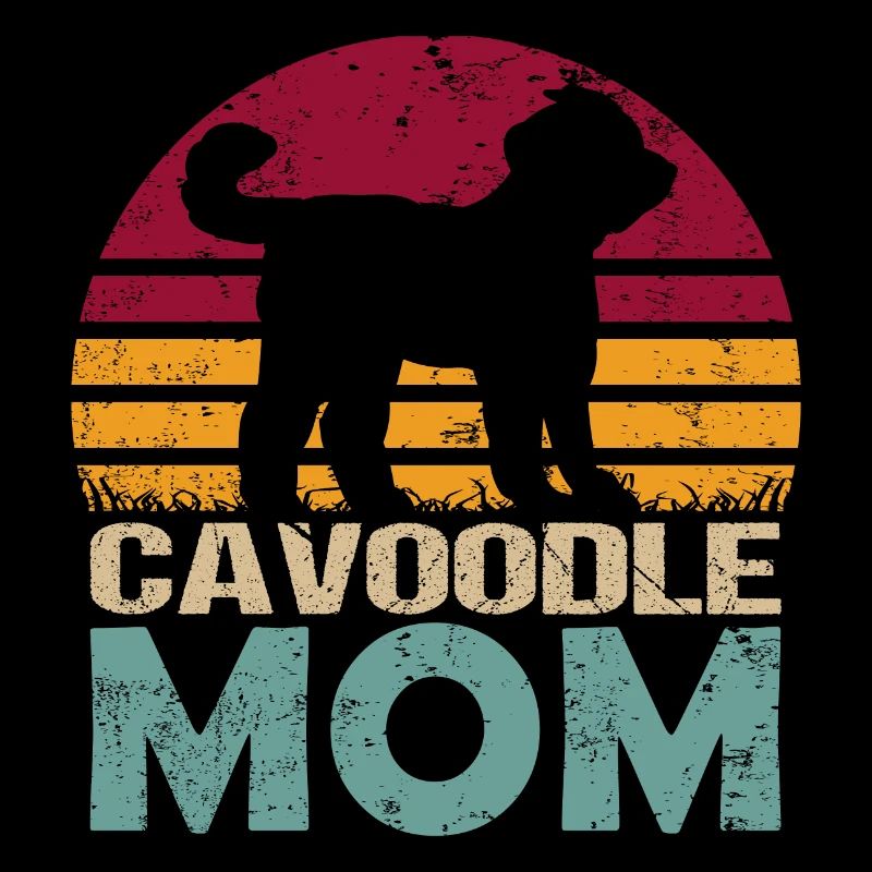 Cavoodle Cavapoo Hund Mix Mom Mama Vintage