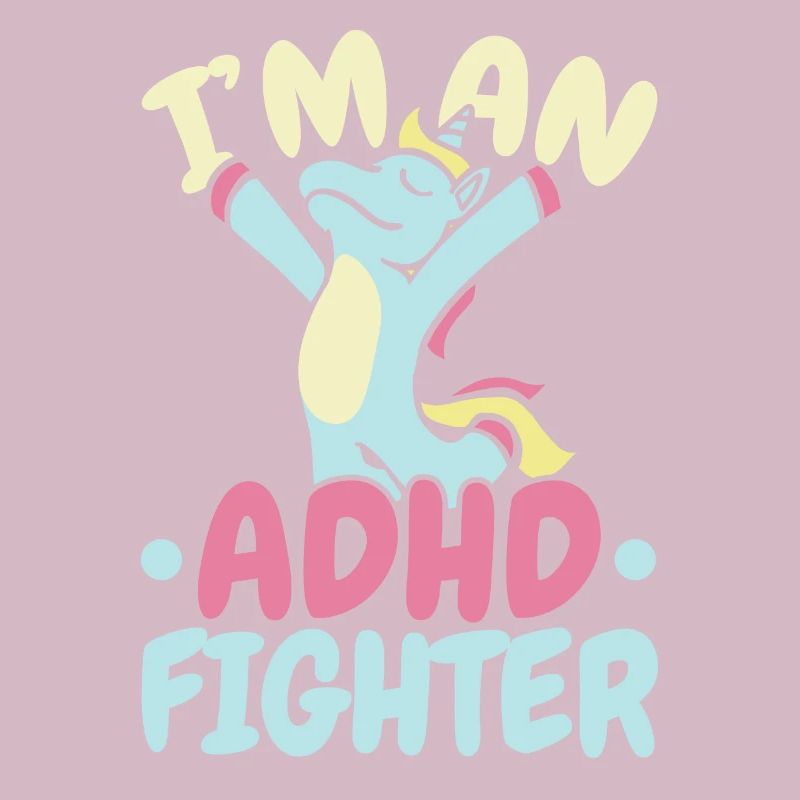 Je suis un combattant du TDAH Think Differently Unicorn