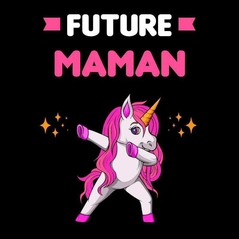 Future maman licorne dab annonce grossesse mère