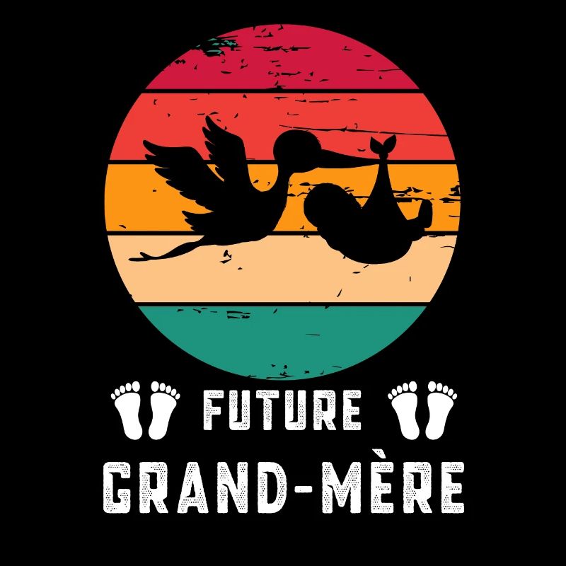 Future grand-mère annonce grossesse retro