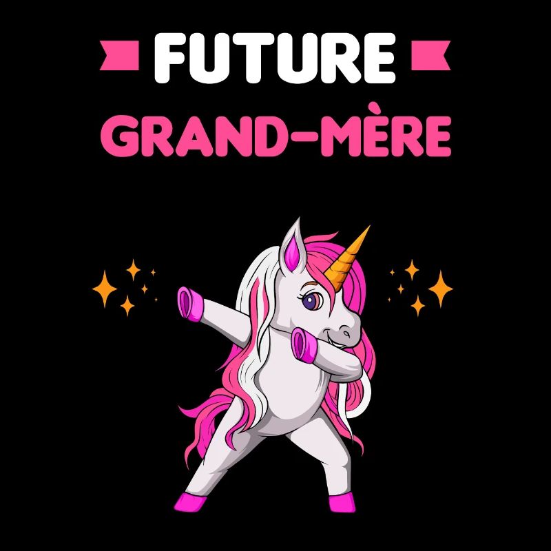 Future grand-mère licorne dab annonce grossesse