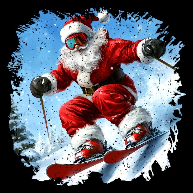 Skieurs de Noël