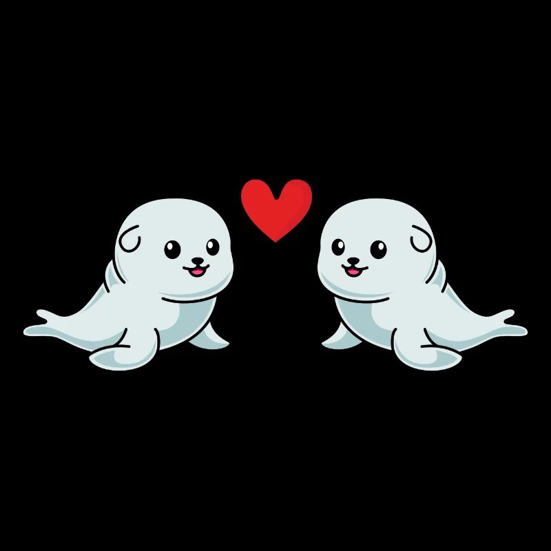 Amour du couple d’animaux de phoque
