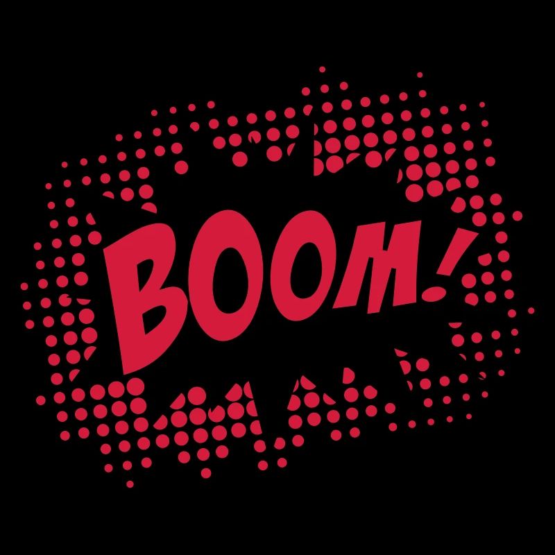 BOOM, comique, bouffon, ballon, explosion, étoile