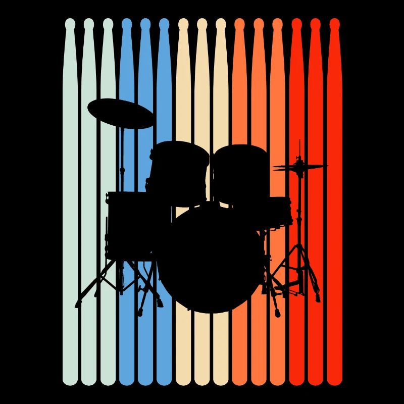 Drums Retro Drumset Pilons