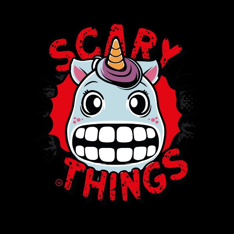 Einhorn - Skull, Skelett, Comicstyle