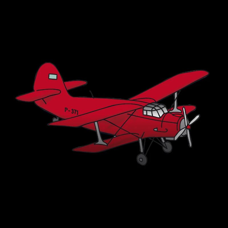 Doppeldecker Flieger rot