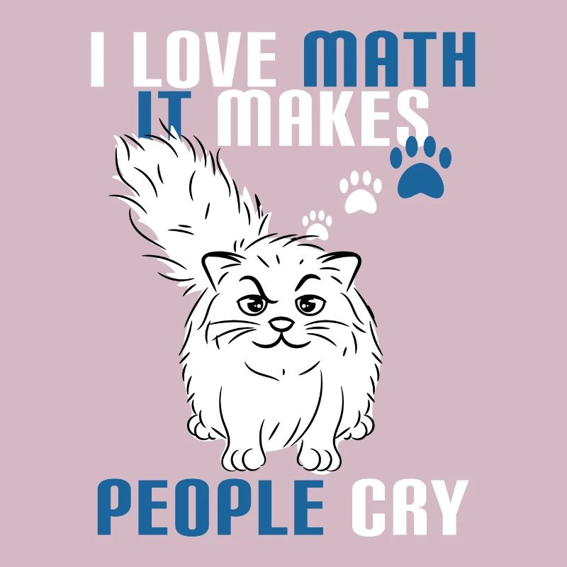 Conception de tee-shirt créative avec le texte "I Love Math It