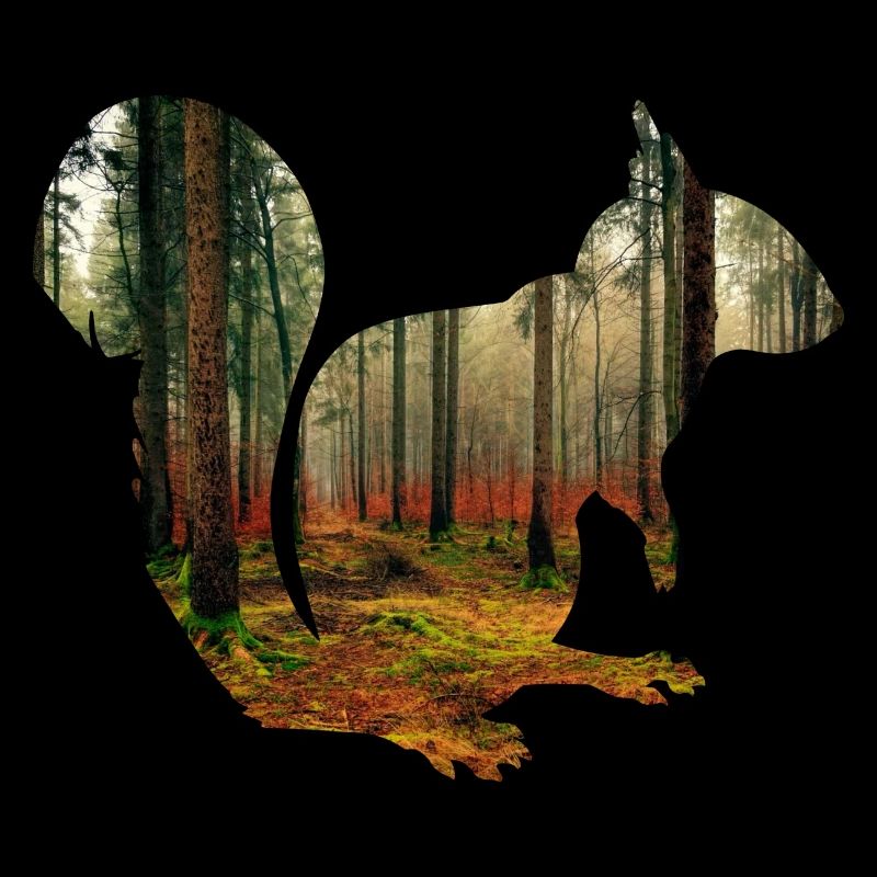Écureuil Nature Forêt Forêt Animale Idée Cadeau