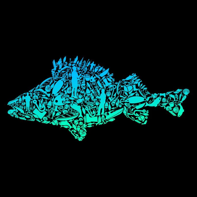 Pêche à la perche Poisson De couleur Pêche à la perche Pêcheur