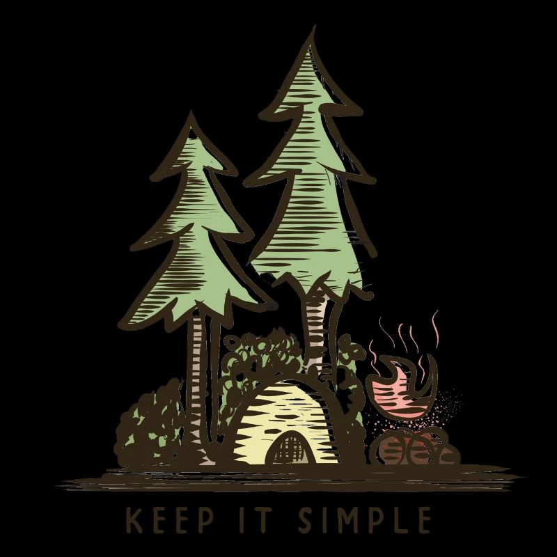 Feu de camp de camping