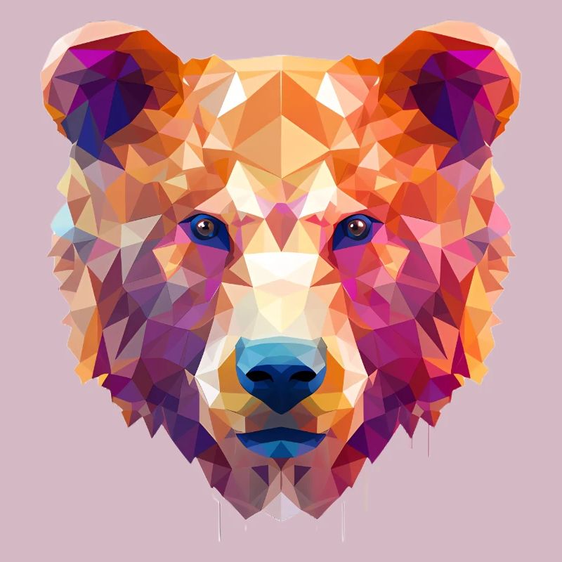 Polygon Bear Colorful