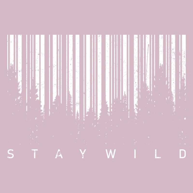 Silhouette de code-barres forestière