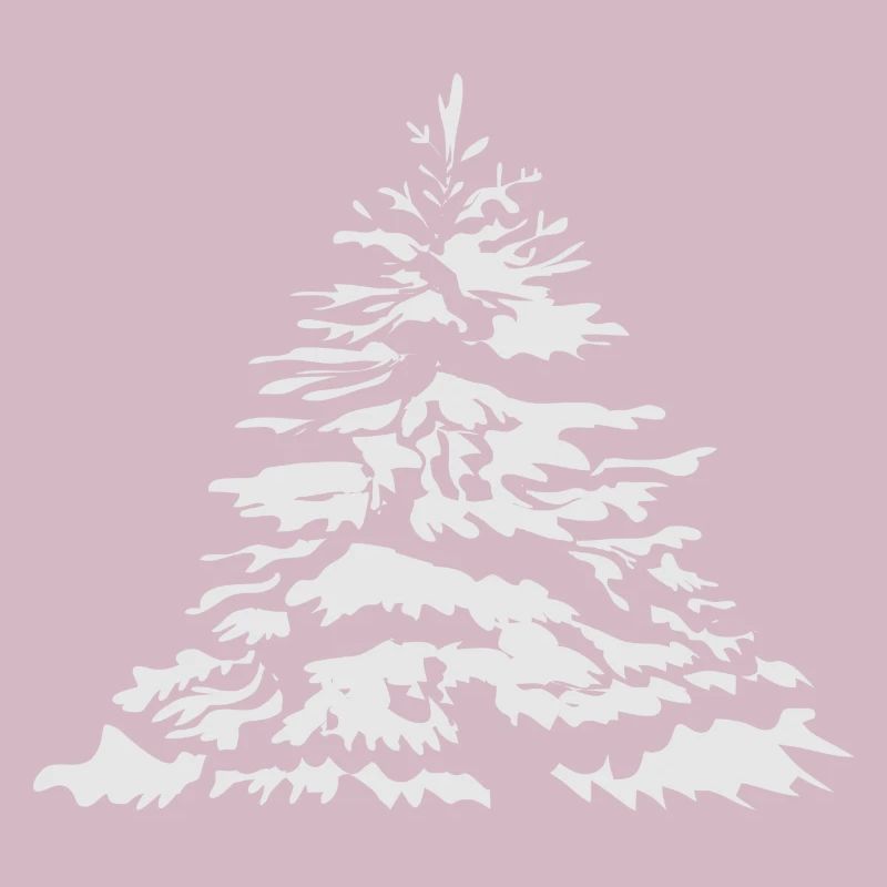 schneebedeckter Christbaum oder Tannenbaum